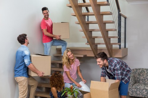 Student removals in Bayswater with packed boxes ready for transport