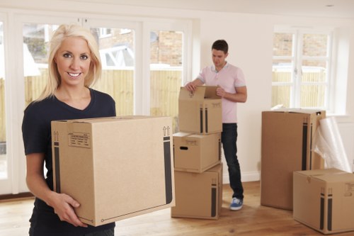 Delivery team handling items during a move