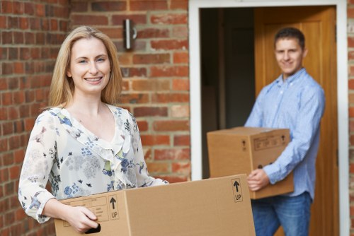 Man and van service preparing belongings for a move in Bayswater