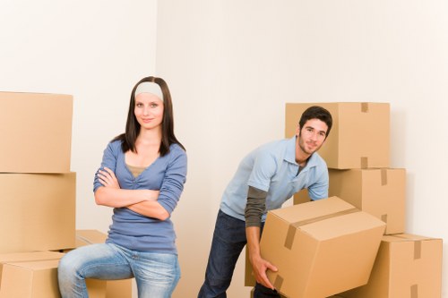 Packed removal van with items secured for transit
