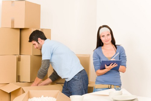 Loading furniture into a moving van for a Bayswater move