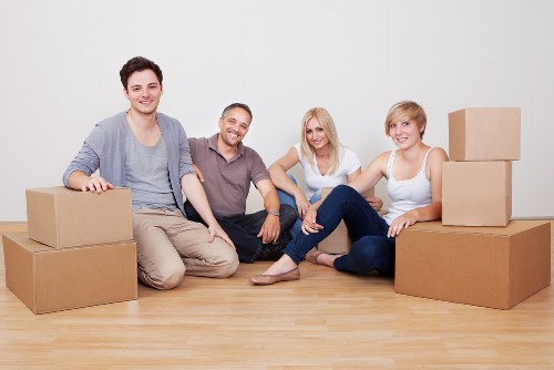 Commercial removal company transporting office furniture in Bayswater